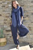 Cyril Crinkle Balloon Pant Navy